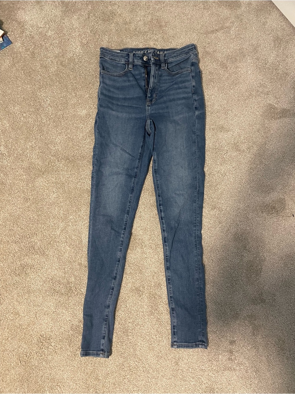American eagle women’s High -Rise Dark Blue Skinny Jeggings 4L